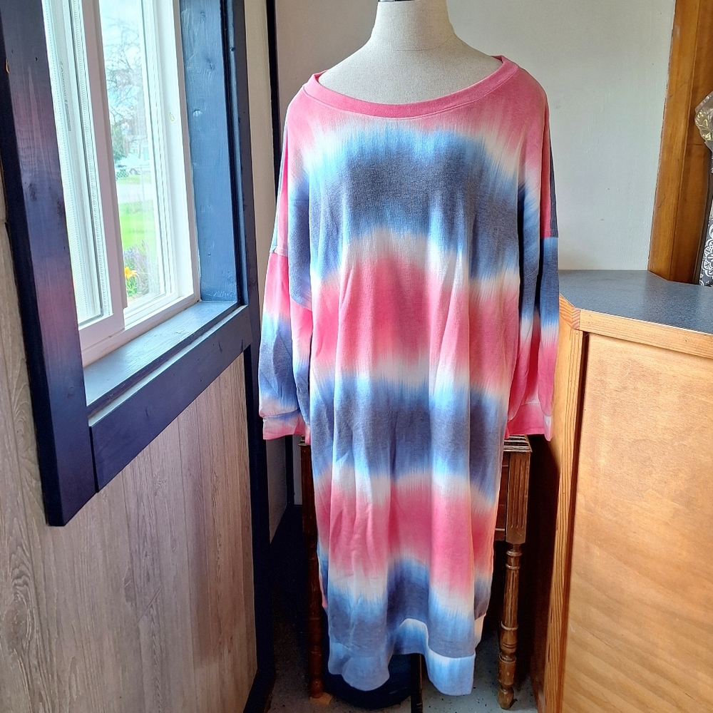First Love "Berry Tie Dye Dress" Size 3XL, Style#D1943X, NWT